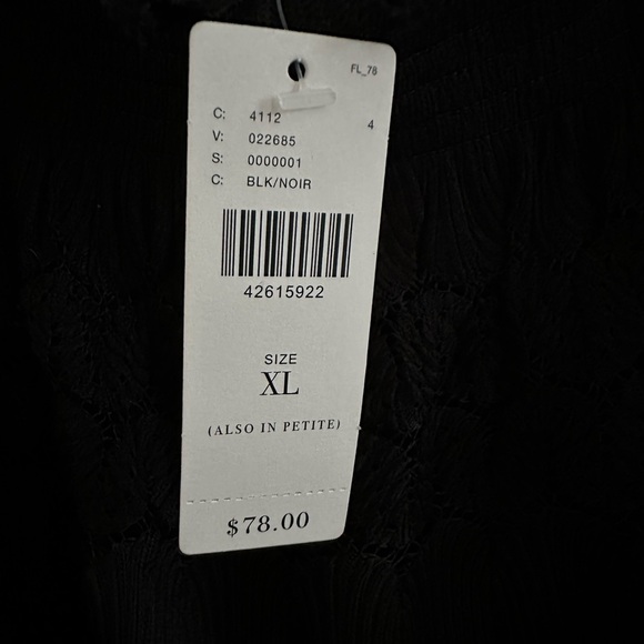 Deletta Anthropologie Riley Top - Black XL NWT - Picture 3 of 5